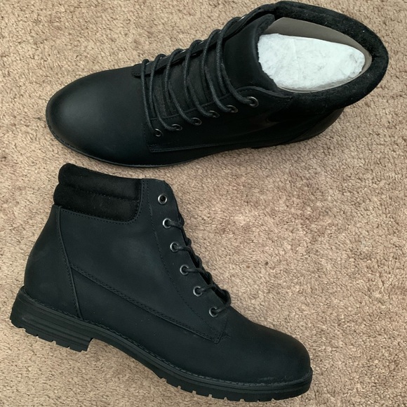new look lace up flat hiker boot